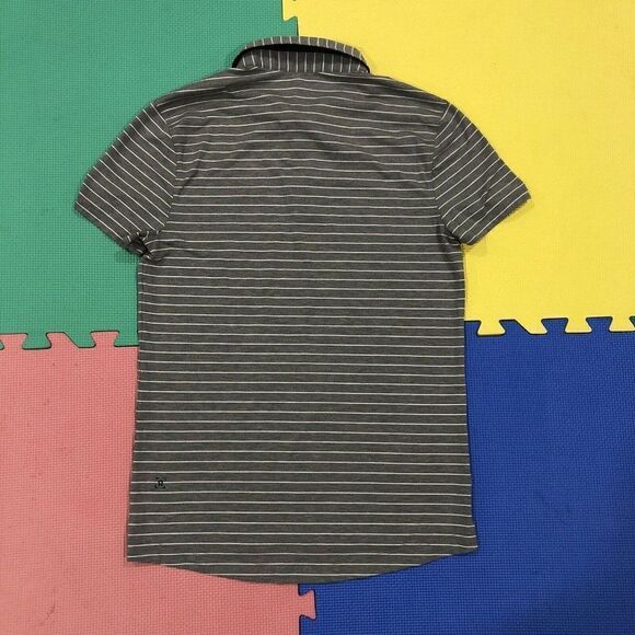 Lululemon Evolution Polo Lookout Shirt Men’s Stripe Heathered Gray Size Small? - Picture 5 of 9